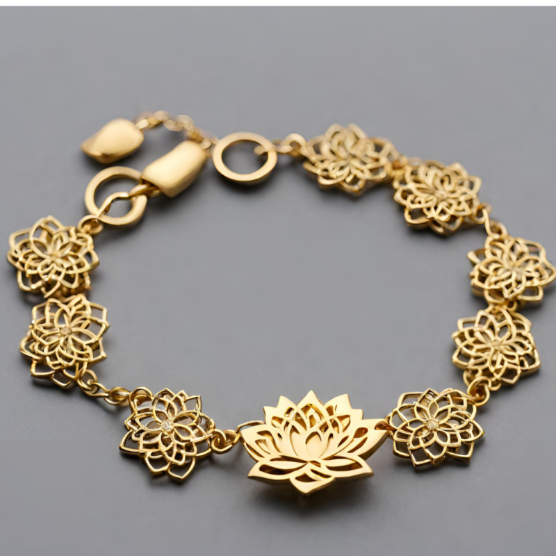 The Beauty and Meaning of A Gold Lotus Flower Bracelet